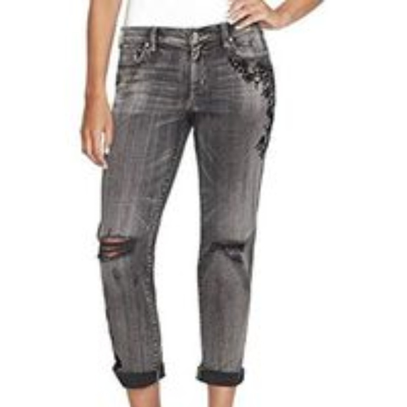 Jessica Simpson Denim - 🆕️ Jessica Simpson Destructed Flocked Mika Jeans
